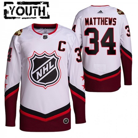 Camisola Toronto Maple Leafs Auston Matthews 34 2022 NHL All-Star Branco Authentic - Criança